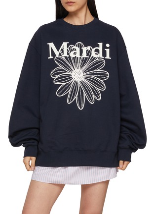 Main View - Click To Enlarge - MARDI MERCREDI - Flower Graphic Oversized Cotton Sweatshirt