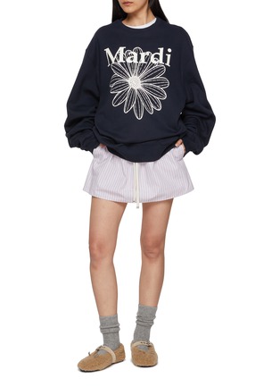 Figure View - Click To Enlarge - MARDI MERCREDI - Flower Graphic Oversized Cotton Sweatshirt