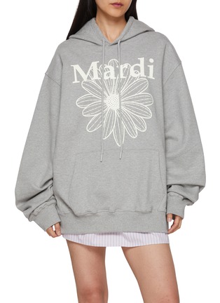 Main View - Click To Enlarge - MARDI MERCREDI - Flower Graphic Oversized Cotton Hoodie