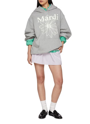 Figure View - Click To Enlarge - MARDI MERCREDI - Flower Graphic Oversized Cotton Hoodie
