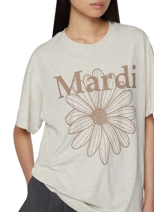  - MARDI MERCREDI - Striped Floral Print Cotton T-Shirt