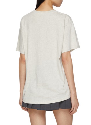 Back View - Click To Enlarge - MARDI MERCREDI - Striped Floral Print Cotton T-Shirt