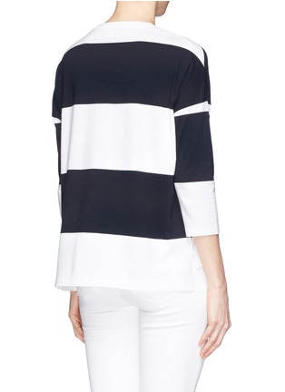 Back View - Click To Enlarge - WHISTLES - Stripe boxy T-shirt
