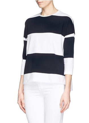 Front View - Click To Enlarge - WHISTLES - Stripe boxy T-shirt