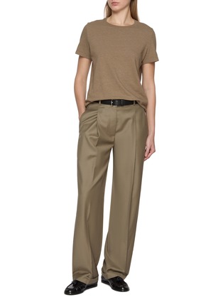 Figure View - Click To Enlarge - THE ROW - Wesler Ribbed Crewneck Cotton T-Shirt