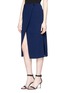 Front View - Click To Enlarge - WHISTLES - Side split wrap crepe skirt