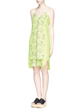 Front View - Click To Enlarge - WHISTLES - 'Tillie' palm print crepe dress