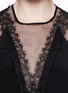 Detail View - Click To Enlarge - SANDRO - 'Enoee' lace trim chiffon top 