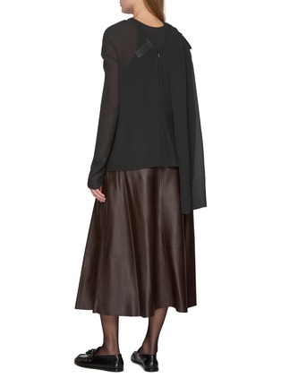 Back View - Click To Enlarge - THE ROW - Alenora Draped Scarf Silk Top