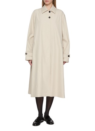 Main View - Click To Enlarge - THE ROW - Lolana Single Breasted Cotton Blend Coat