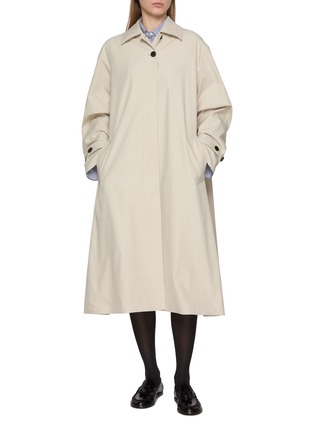 Figure View - Click To Enlarge - THE ROW - Lolana Single Breasted Cotton Blend Coat