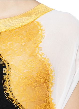 Detail View - Click To Enlarge - SANDRO - 'Rosan' lace crepe dress
