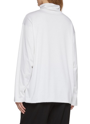 Back View - Click To Enlarge - THE ROW - Anapolis Long Sleeve Cotton Silk Top