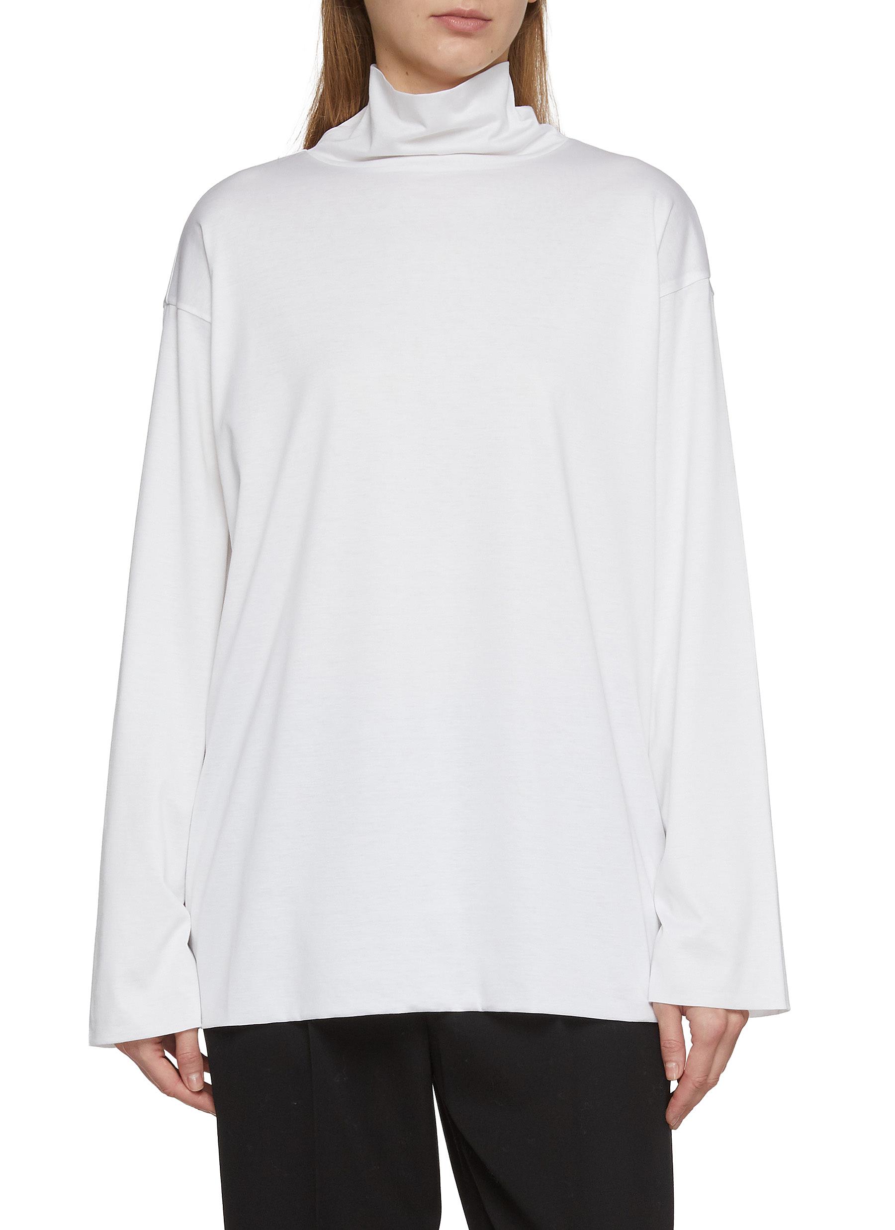 あけみ　THE ROW ホワイト 長袖カットソー THE ROW | Sherman Long Sleeved Cotton T-Shirt | WHITE | Women