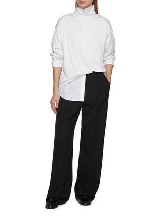Figure View - Click To Enlarge - THE ROW - Anapolis Long Sleeve Cotton Silk Top