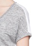 Detail View - Click To Enlarge - SANDRO - 'Tossi' linen chiffon combo T-shirt