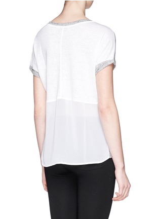 Back View - Click To Enlarge - SANDRO - 'Tossi' linen chiffon combo T-shirt