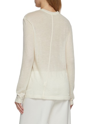 Back View - Click To Enlarge - THE ROW - Amia Long Sleeve Cashmere Top