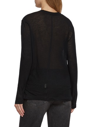 Back View - Click To Enlarge - THE ROW - Amia Long Sleeve Cashmere Top