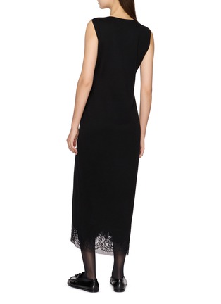 Back View - Click To Enlarge - THE ROW - Million Lace Trim Silk Dress