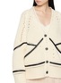  - ERMANNO SCERVINO - Contrast Insert Crochet Cotton Cardigan
