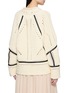 Back View - Click To Enlarge - ERMANNO SCERVINO - Contrast Insert Crochet Cotton Cardigan