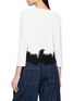 Back View - Click To Enlarge - ERMANNO SCERVINO - Quarter Sleeve Contrast Lace Cardigan