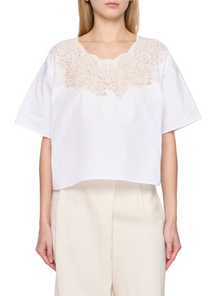 Main View - Click To Enlarge - ERMANNO SCERVINO - Lace Embroidery Top