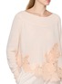  - ERMANNO SCERVINO - Long Sleeve Lace Insert Cashmere Knit Sweater