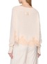 Back View - Click To Enlarge - ERMANNO SCERVINO - Long Sleeve Lace Insert Cashmere Knit Sweater