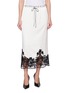ERMANNO SCERVINO Elasticated Drawstring Waist Contrast Lace Skirt