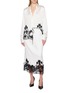 Figure View - Click To Enlarge - ERMANNO SCERVINO - Elasticated Drawstring Waist Contrast Lace Skirt