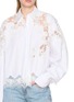  - ERMANNO SCERVINO - Long Sleeve Lace Embroidered Cotton Shirt