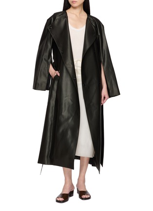 Figure View - Click To Enlarge - GIA STUDIOS - Trula Belted Silk Coat