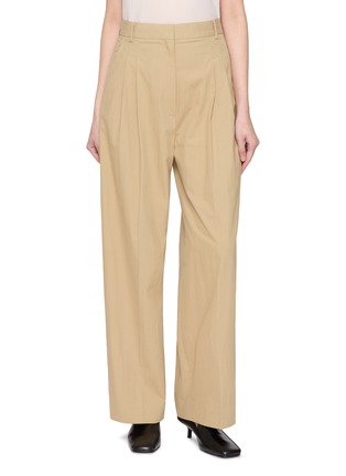 Main View - Click To Enlarge - GIA STUDIOS - Tilda Wide Leg Cotton Suit Trousers