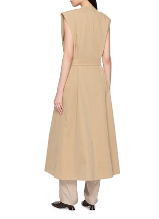 Back View - Click To Enlarge - GIA STUDIOS - Tilda Sleeveless Cotton Coat