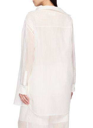 Back View - Click To Enlarge - GIA STUDIOS - Nan Striped Silk Shirt