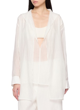 Main View - Click To Enlarge - GIA STUDIOS - Nan Striped Silk Shirt