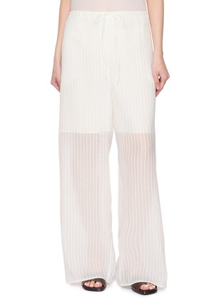 Main View - Click To Enlarge - GIA STUDIOS - Nan Wide Leg Striped Silk Trousers