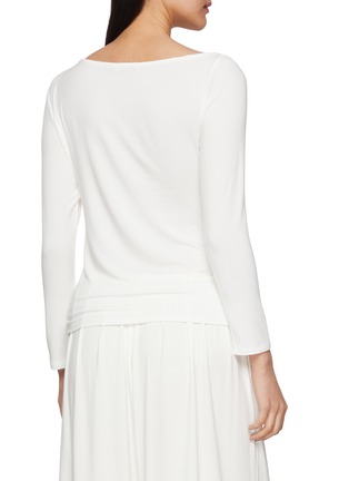 Back View - Click To Enlarge - DETERM - Asymmetrical Long Sleeve Draped Top