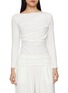 Main View - Click To Enlarge - DETERM - Asymmetrical Long Sleeve Draped Top