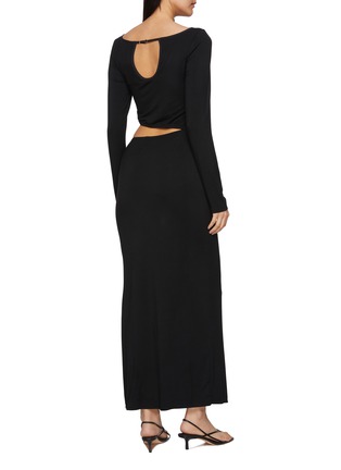 Back View - Click To Enlarge - DETERM - Piping Detail Open Back Dress