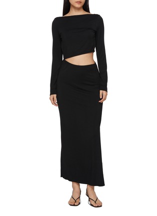 Main View - Click To Enlarge - DETERM - Piping Detail Open Back Dress