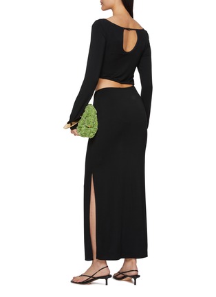 Figure View - Click To Enlarge - DETERM - Piping Detail Open Back Dress