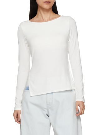 Main View - Click To Enlarge - DETERM - Long Sleeve Side Slit Top