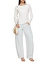 Figure View - Click To Enlarge - DETERM - Long Sleeve Side Slit Top