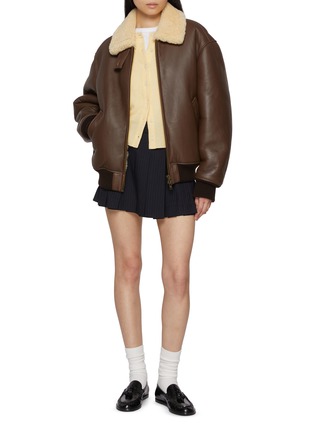 Figure View - Click To Enlarge - TONYWACK - Shearling Leather Blouson Jacket