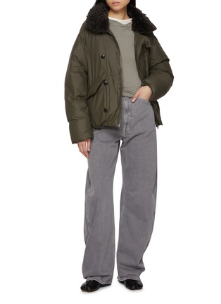 Figure View - Click To Enlarge - TONYWACK - Shearling Collar Puffer Blouson Jacket