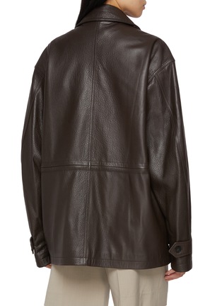 Back View - Click To Enlarge - TONYWACK - Leather Cargo Jacket