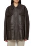 Main View - Click To Enlarge - TONYWACK - Leather Cargo Jacket